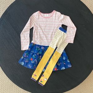 Ruffle Dress with sweater leggings